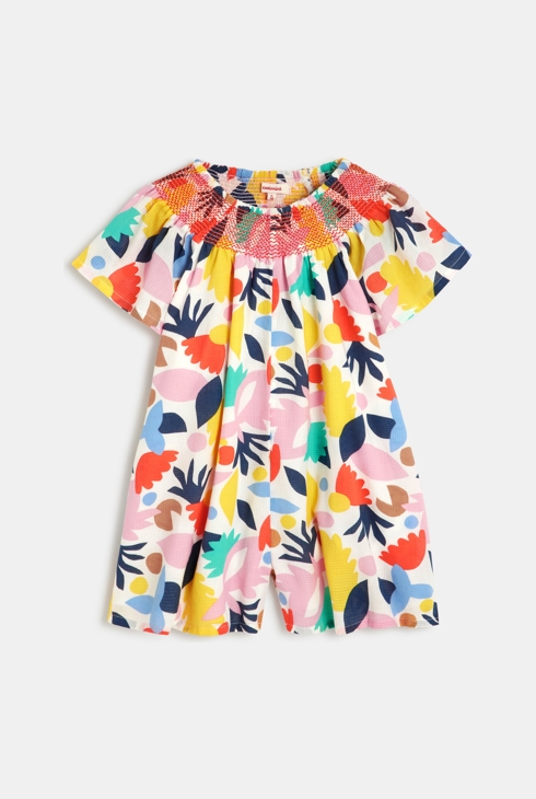 Weiße Kombishorts mit abstrakten Motiven für Mädchen Catimini 1