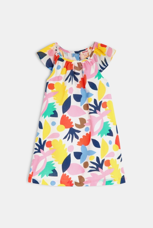 Weißes Babykleid mit abstrakten Motiven für Mädchen Catimini 1