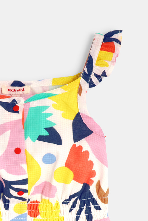 Combishort bébé fille à motifs abstraits blanc Catimini 2