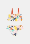 Maillot de bain 2 pièces bébé fille à motifs abstraits blanc Catimini