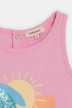 Débardeur bébé fille rose imprimé plage Catimini 2
