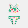 Maillot de bain 2 pièces bébé fille rose fleurs exotiques Catimini