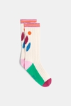 Chaussettes hautes filles imprimé floral blanches Catimini