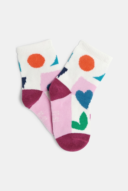 Chaussettes bébé fille motif coloré violettes Catimini
