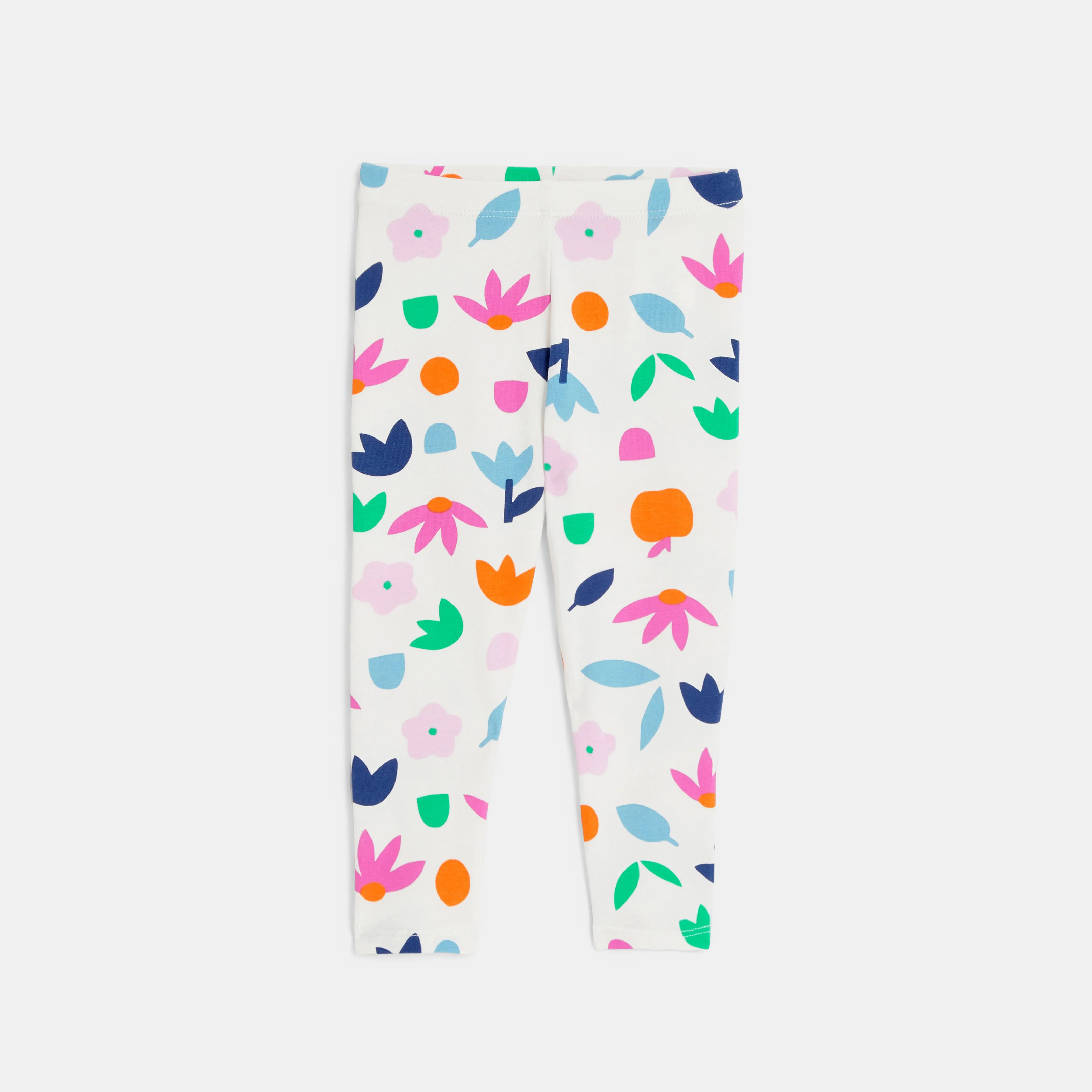 Legging b b fille inspiration papier d coup fleuri blanc