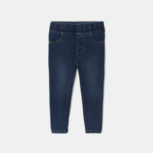 Jean slim bébé fille taille élastiquée dark blue bleu Catimini 1