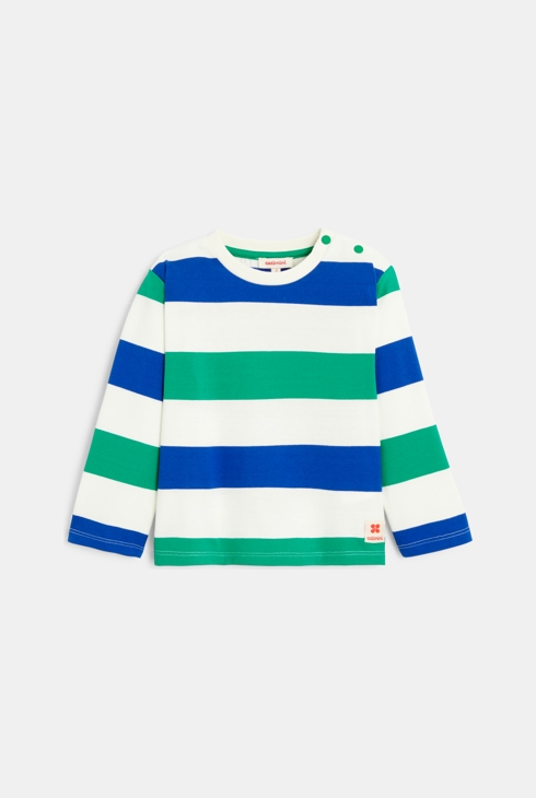 T-shirt bébé garçon jersey rayures vertes Catimini