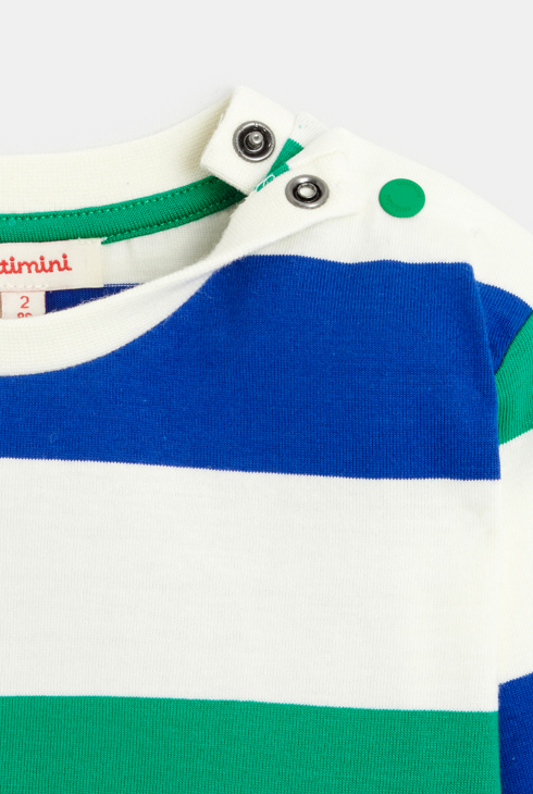 T-shirt bébé garçon jersey rayures vertes Catimini