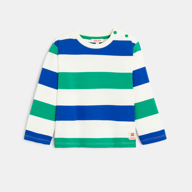 Catimini - T-shirt bébé garçon jersey rayures vertes Catimini - Garcon