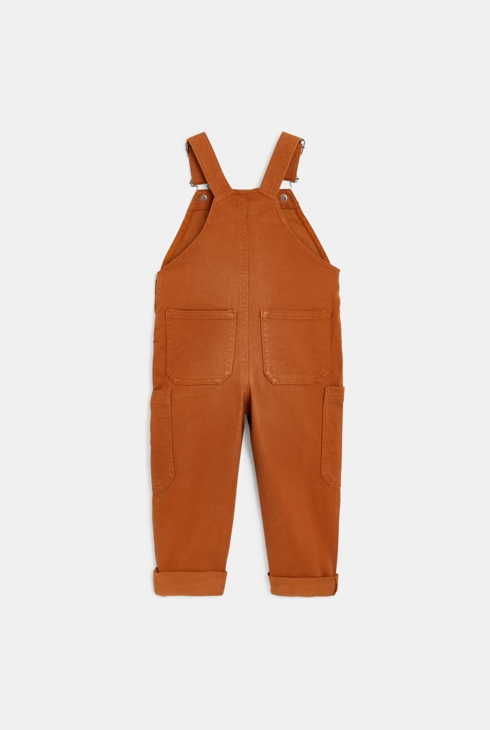 Salopette longue bébé garçon twill marron sepia Catimini