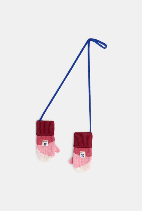 Moufles bébé fille maille tricot calcite rose Catimini 1