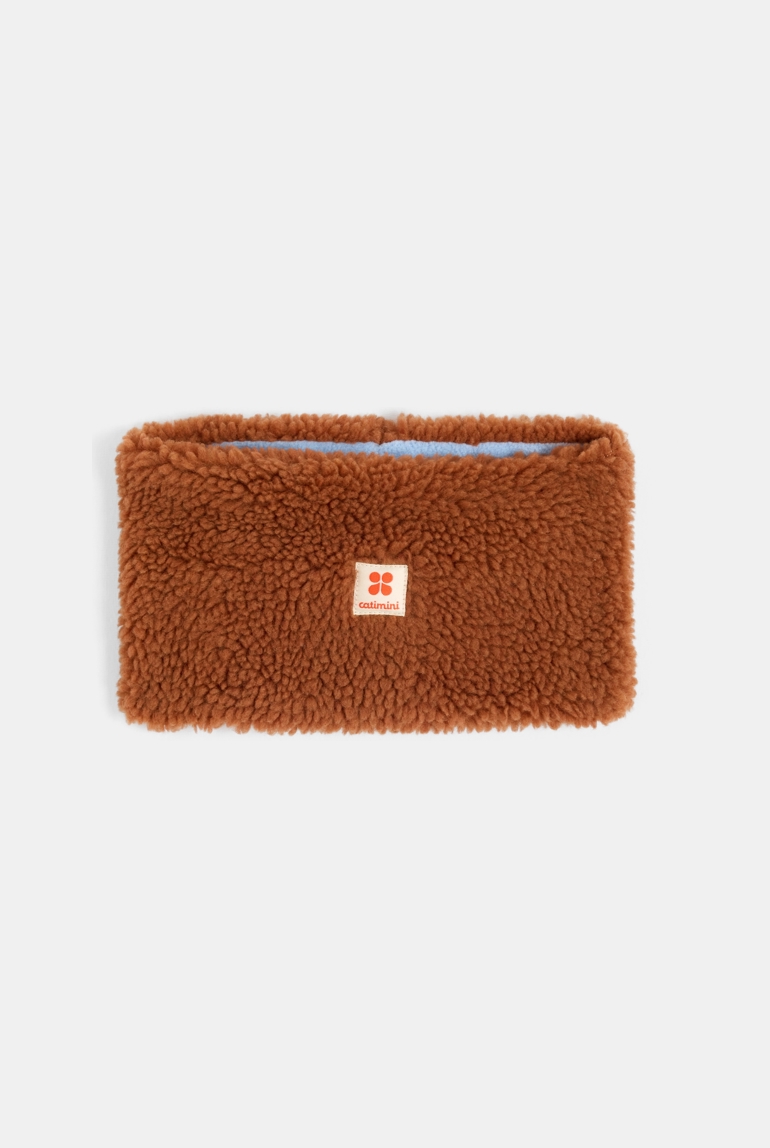 Snood bébé garçon sherpa doublé polaire marron caramel Catimini 1