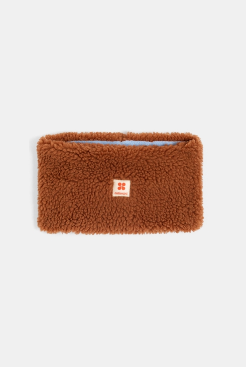 Snood bébé garçon sherpa doublé polaire marron caramel Catimini