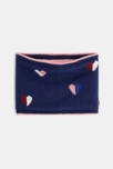 Snood fille maille tricot doublée cœur bleu nuit Catimini