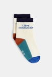 Chaussettes bébé garçon message en jacquard blanches Catimini