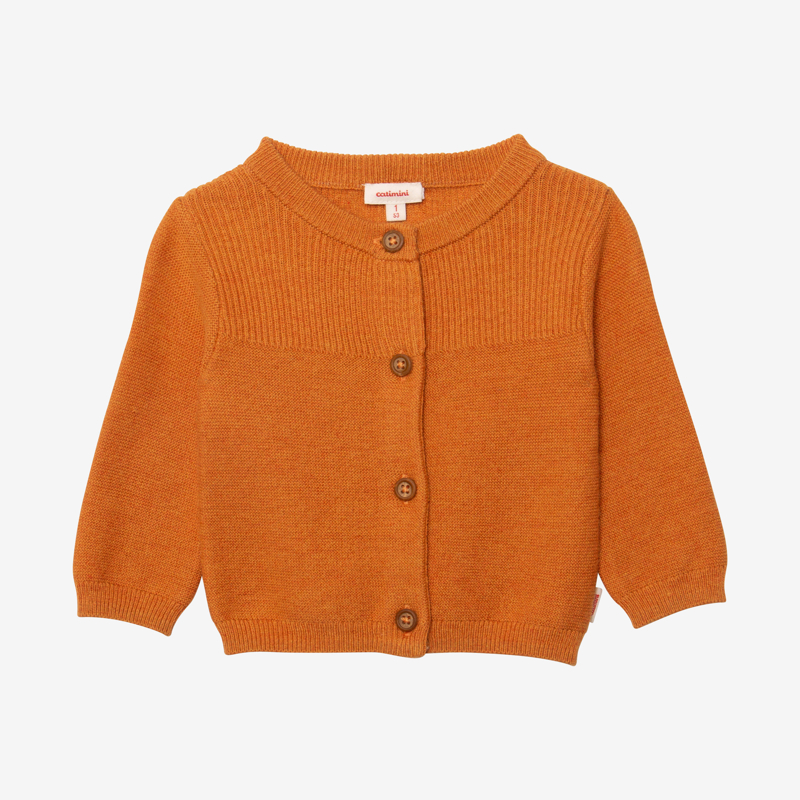 Catimini - Cardigan bébé tricot curcuma Catimini - Garcon