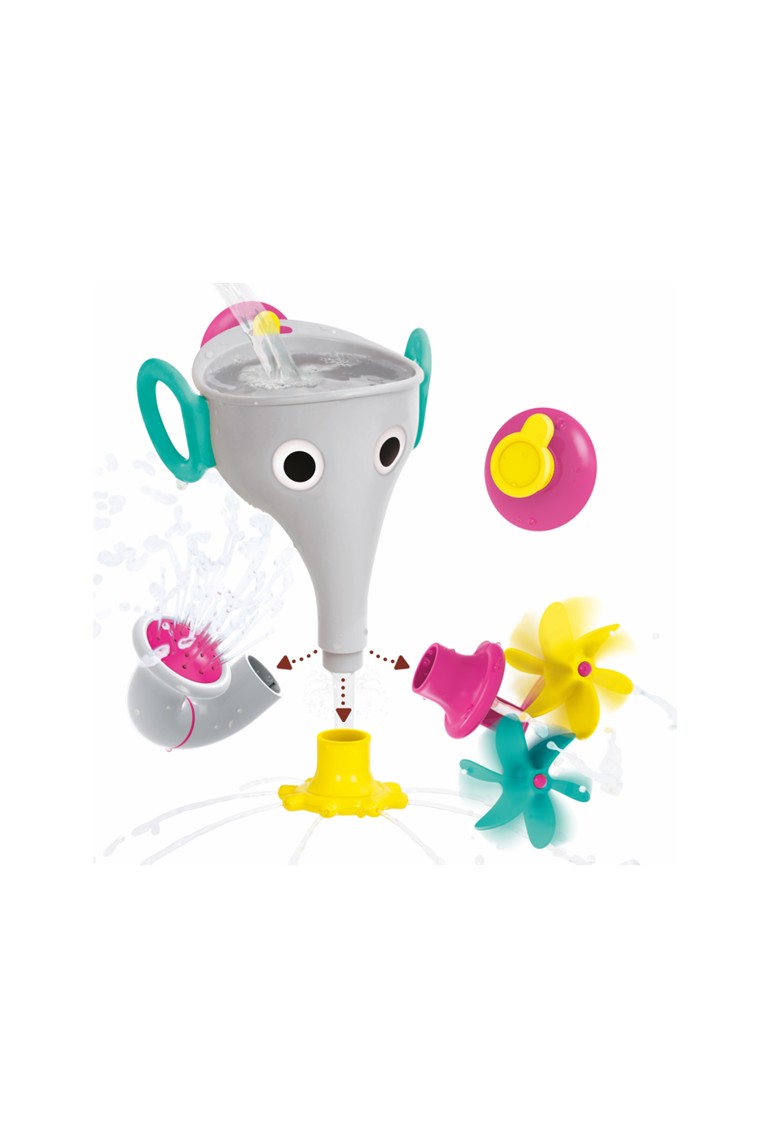 Jeu de bain Elefun rose gris, Yookidoo 1