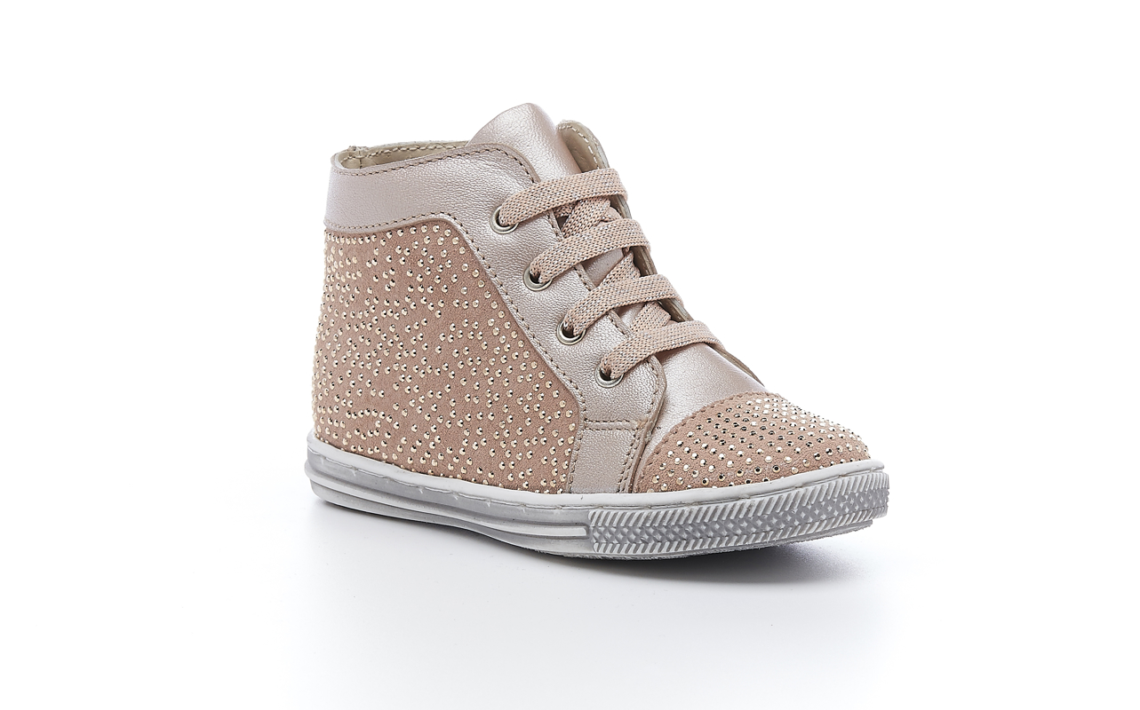 Mod8 - Sneakers hautes cuir croute velours Circa - Fille