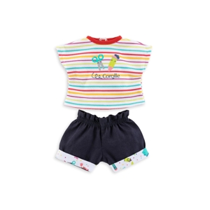 Short et t-shirt petit artiste pour poupon 36cm, Corolle 1