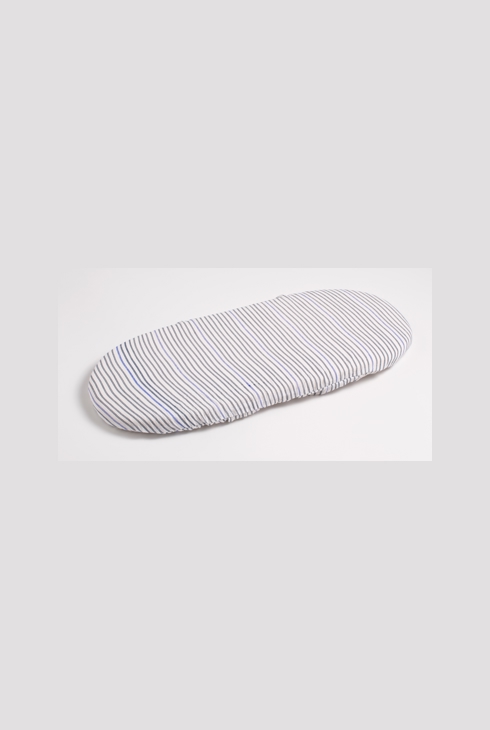 Couffin bébé en fibres naturelles avec habillage tissu