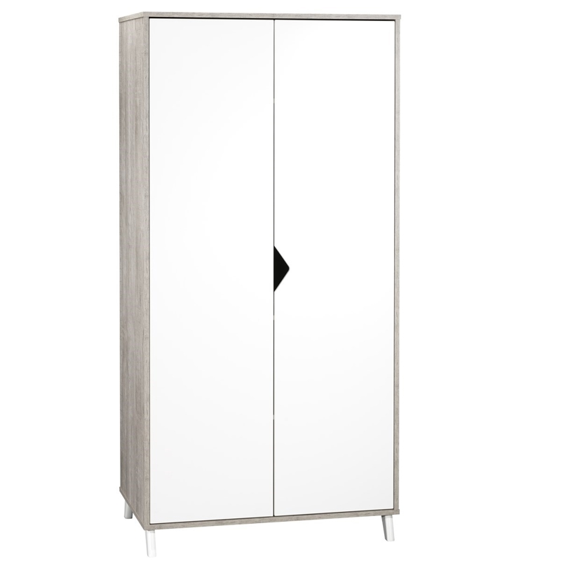 Armoire 2 portes Scandi gris -