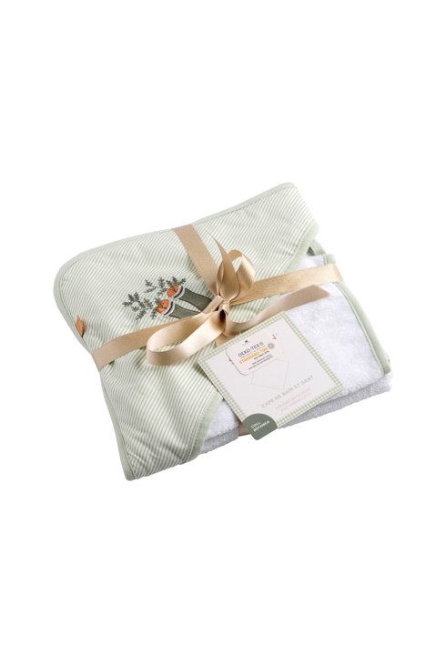 Cape de bain et gant Botanica