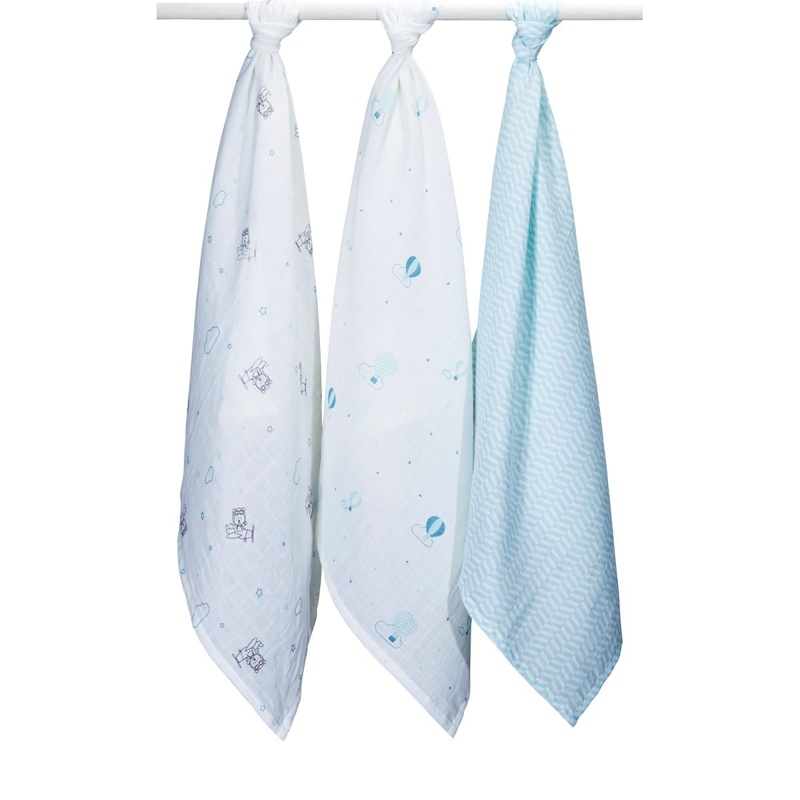 Lot de 3 langes coton bio Lazare -