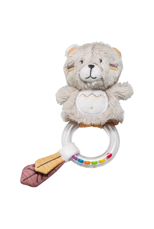 Hochet Ours en velours beige
