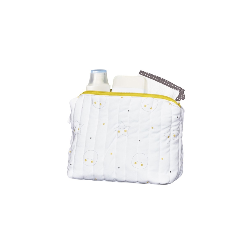 Trousse de toilette en coton Bio blanc -