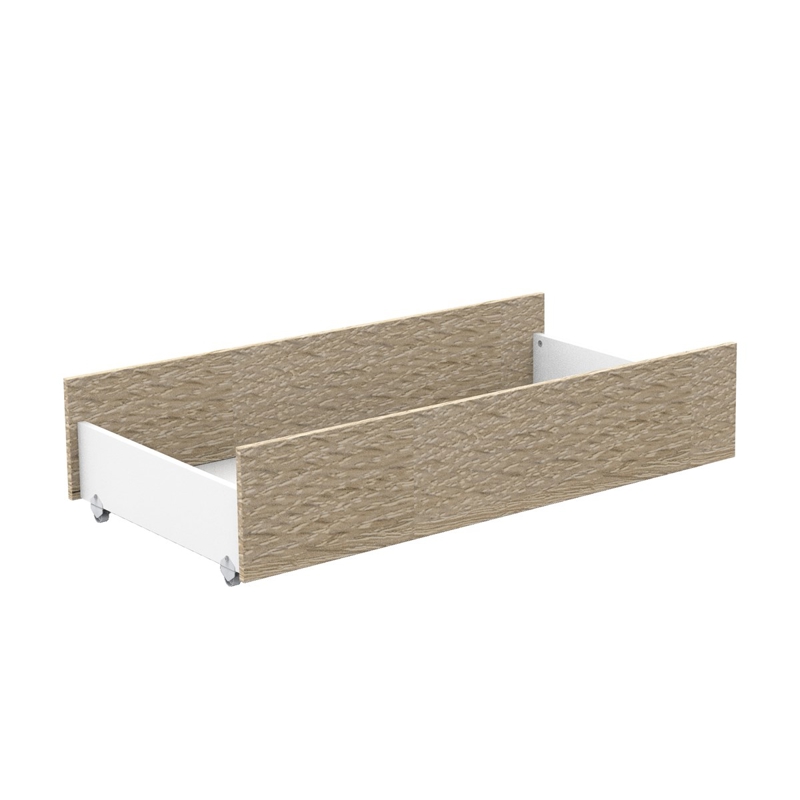 Tiroir de lit évolutif 28x118x63cm marron -