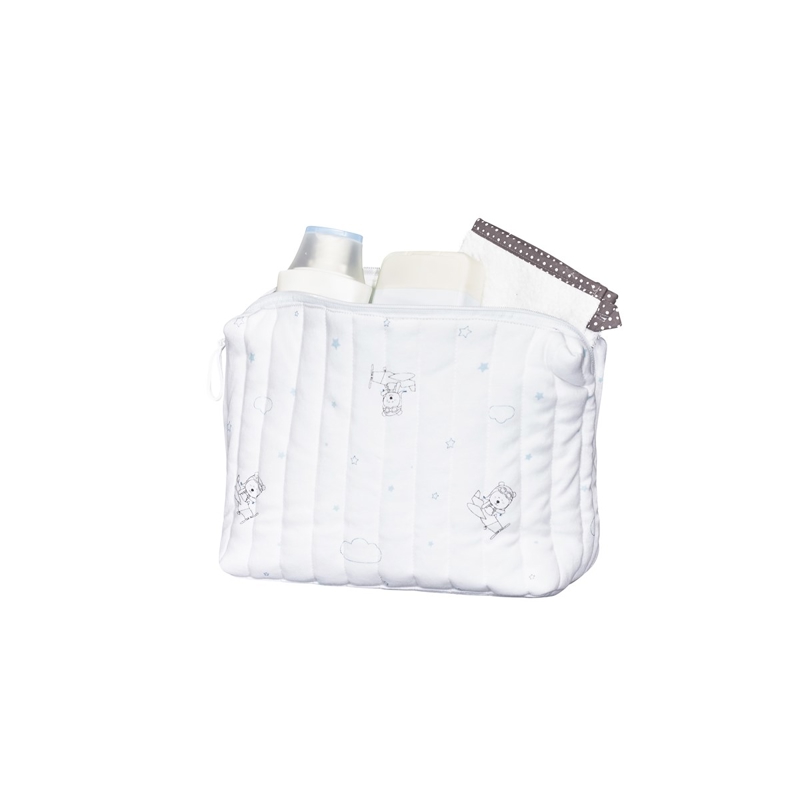 Sauthon - Trousse de toilette en coton Bio blanc - - Dès la naissance