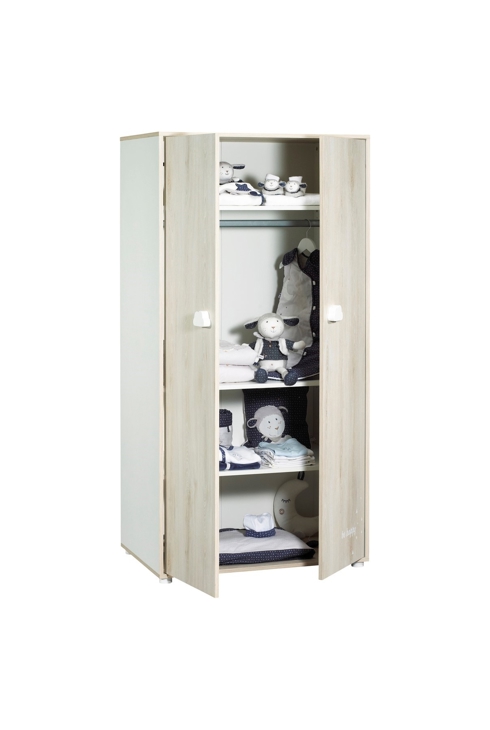 Armoire 2 portes hêtre cendré Smile