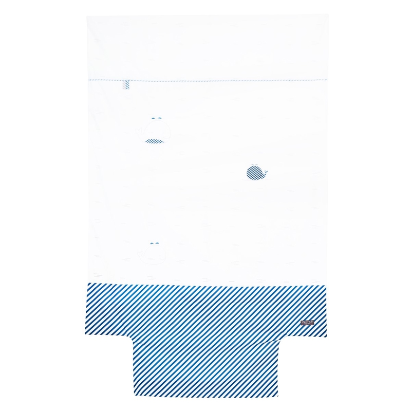 Sauthon - Parure de lit bébé Blue baleine -