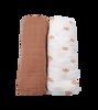 Lot de 2 draps housse 65x130 cm en coton bio