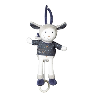 Peluche Mini Musical Mouton en velours blanc 1