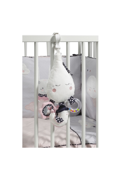Jouet d'activités avec pinces en velours blanc