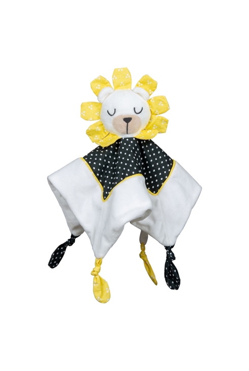 Doudou mouchoir en velours blanc