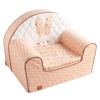 Fauteuil club en coton rose