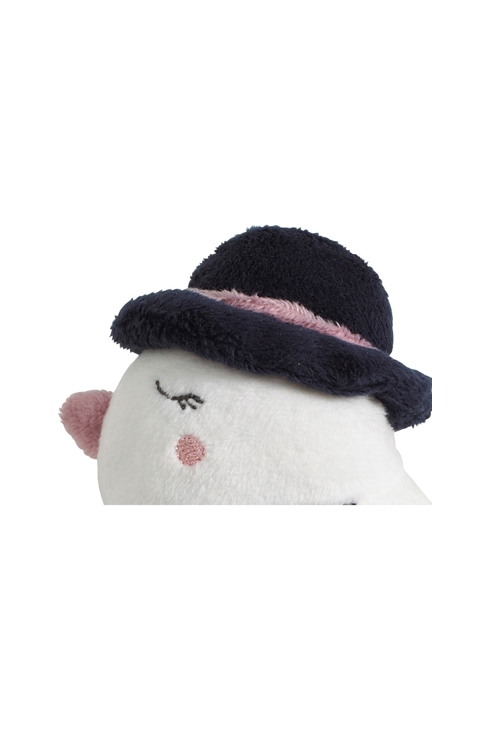 Hochet Oiseau en velours blanc