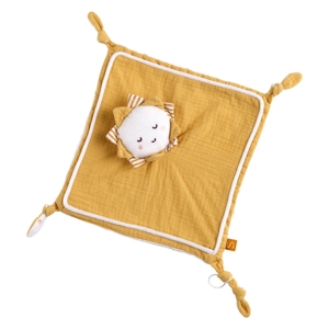 Doudou mouchoir soleil en coton blanc 1