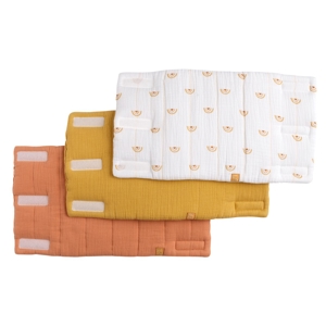 Protections de barreaux de lit 38x21 cm en coton Moutarde 1