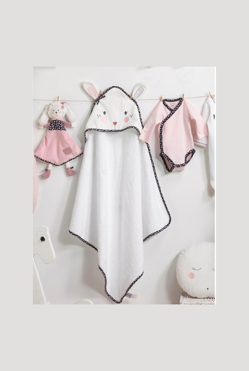 Cape de bain et gant Miss fleur de lune