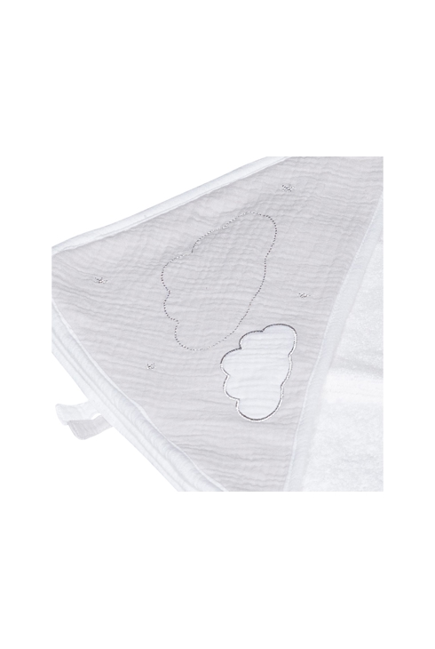 Cape de bain et gant en coton