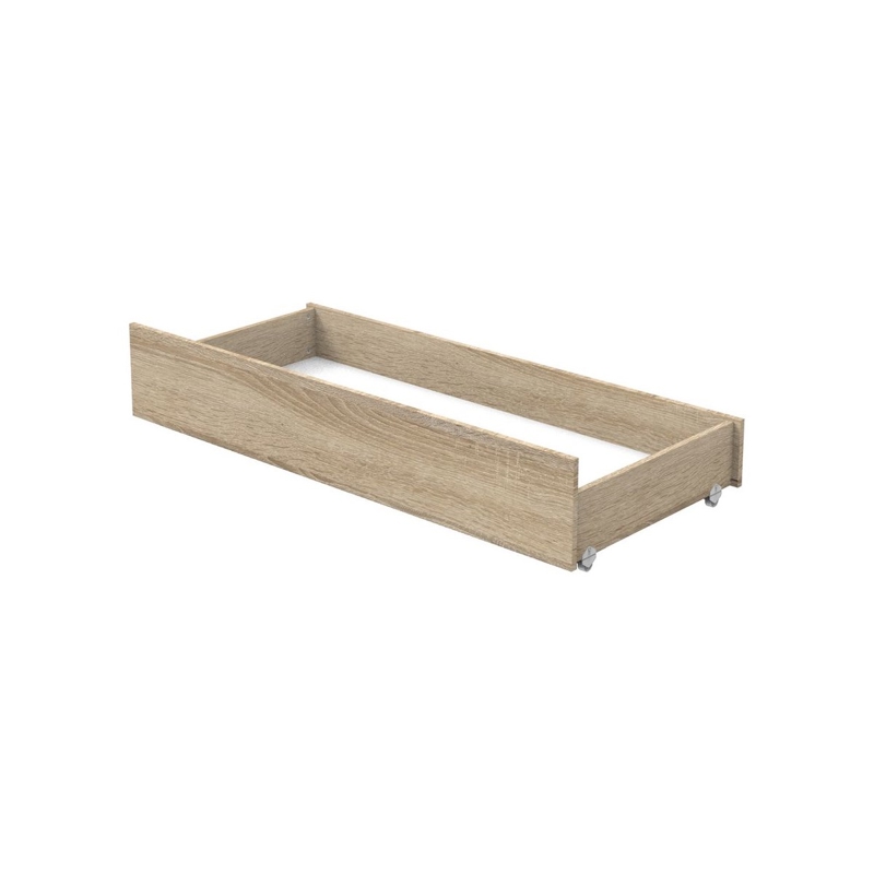 Sauthon - Tiroir roulettes lit évolutif 140x70 en aggloméré marron -