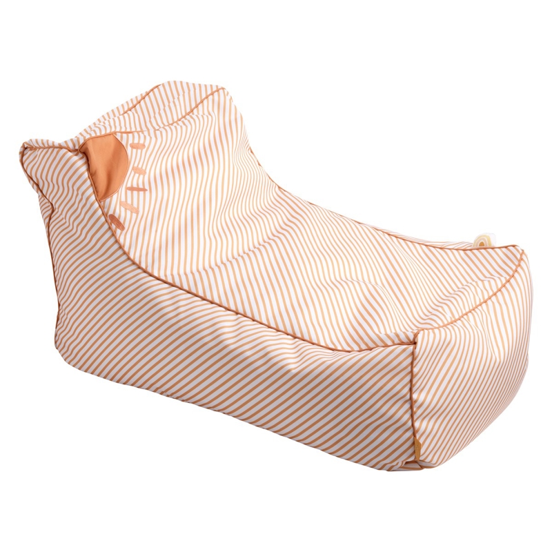 Sauthon - Fauteuil pouf 75x45cm en polyester blanc -