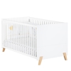 Lit évolutif 140x70 - Little Big Bed sur pieds en bois blanc