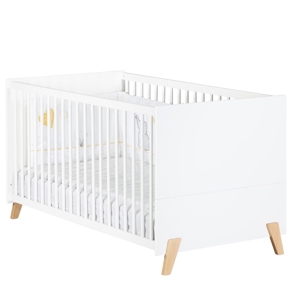 Lit évolutif 140x70 - Little Big Bed sur pieds en bois blanc 1