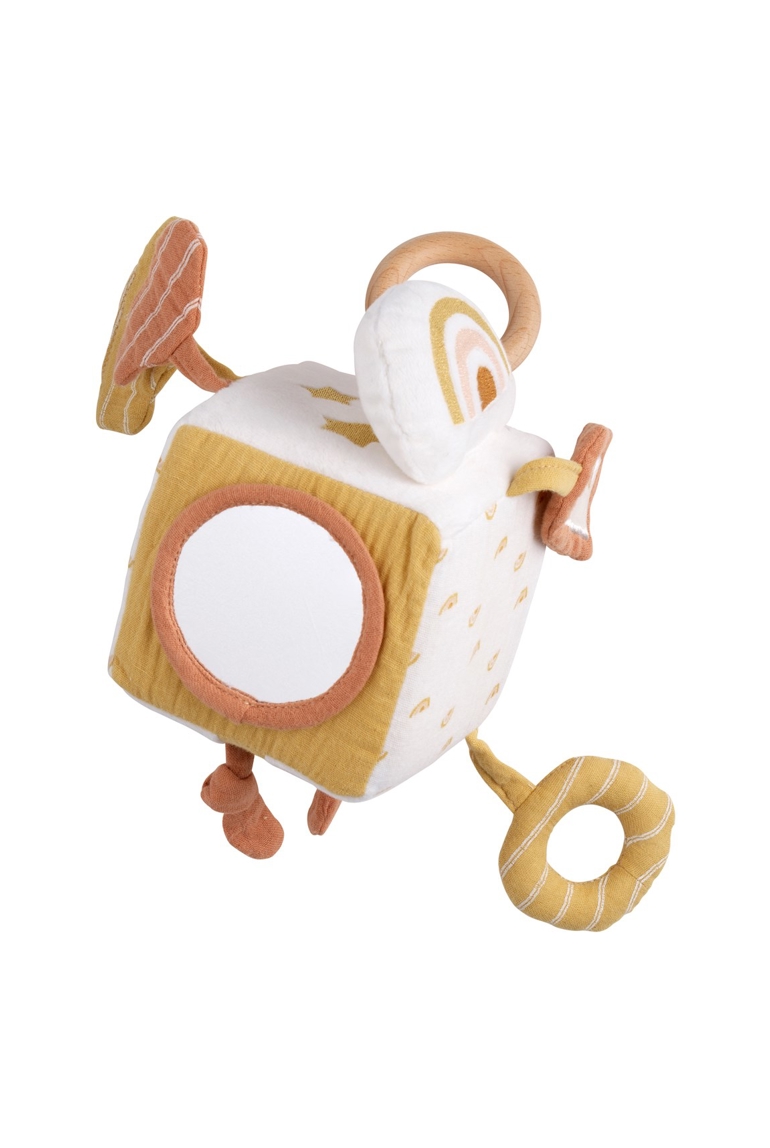 Cube d'activités en coton blanc 1