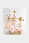 Protège carnet santé en coton rose 4