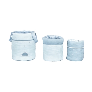 Lot de 3 paniers de rangement en coton 1